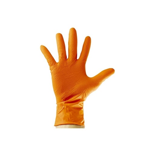 [53553] BOITE DE 100 GANTS ORANGE   XL